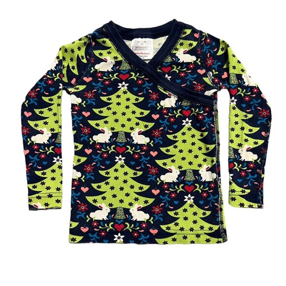 Hanna Andersson Sz 90 (3) Woodland Bunny Christmas Tree Pajamas - Picture 2 of 9